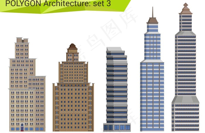 建筑模型图片eps,ai矢量模版下载