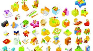 卡通生活百科图标图片