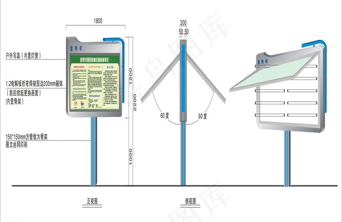 宣传栏图片cdr矢量模版下载