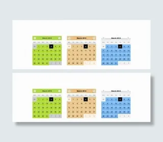 手机日历界面设计PSD分层素