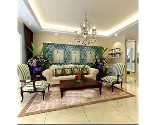 客厅3D模型免费下载设计