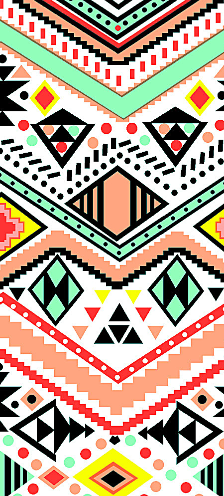 地毯印花几何图彩色花图片