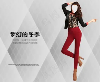 高弹力修身黄金海狸绒加厚加绒女裤冬...