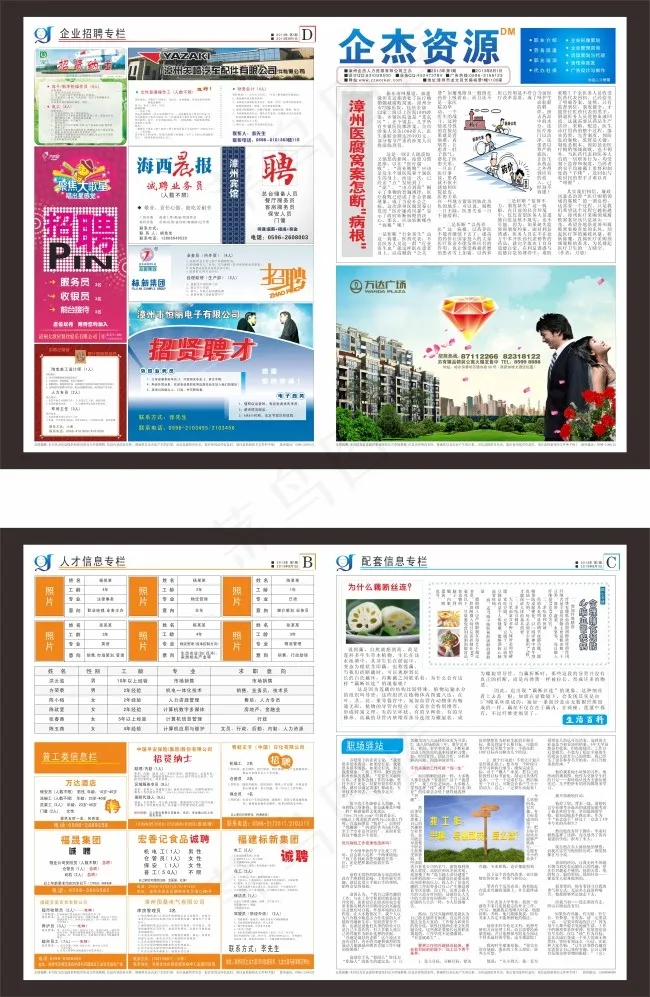 企业招聘报纸(540X390)cdr矢量模版下载