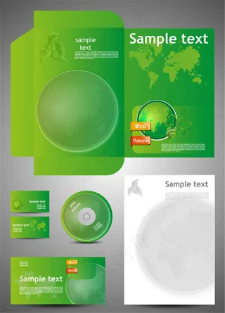 环保主题VI模板矢量素材