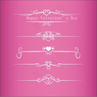 爱心花纹素材 AI源文件