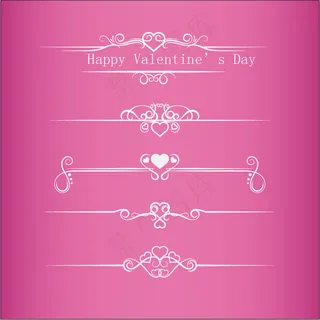 爱心花纹素材 AI源文件