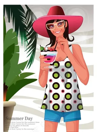 吃冰淇淋的女生