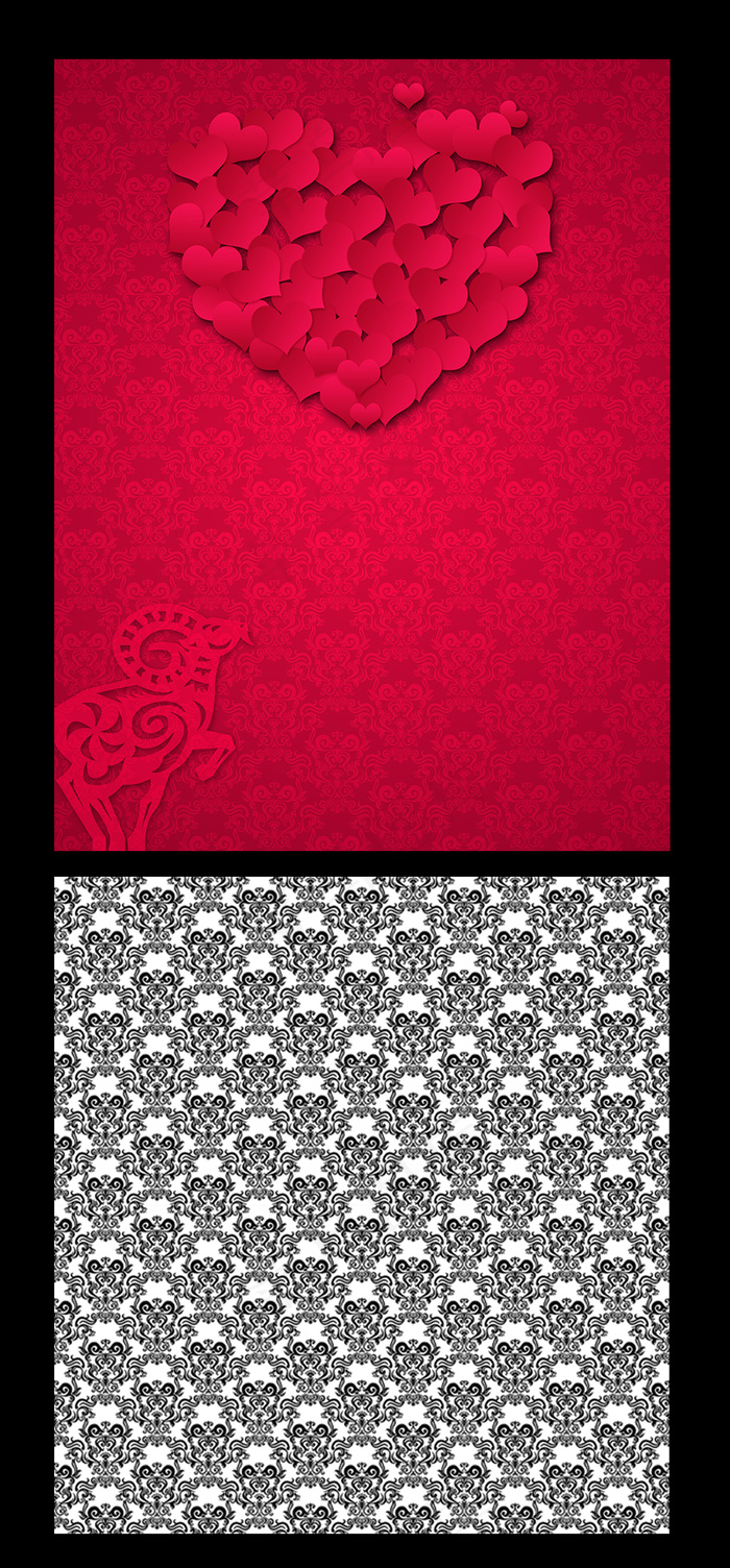 海报宣传单花纹图案背景