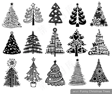 各种圣诞树矢量素材