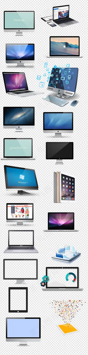 电脑笔记本png免扣元素