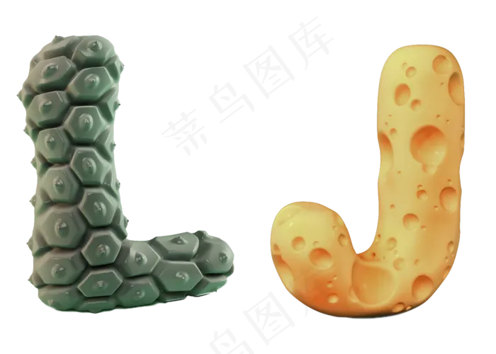 c4d卡通字母png素材(1920X4927(DPI:300))psd模版下载