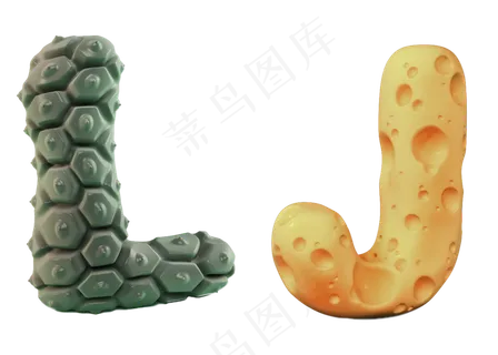 c4d卡通字母png素材