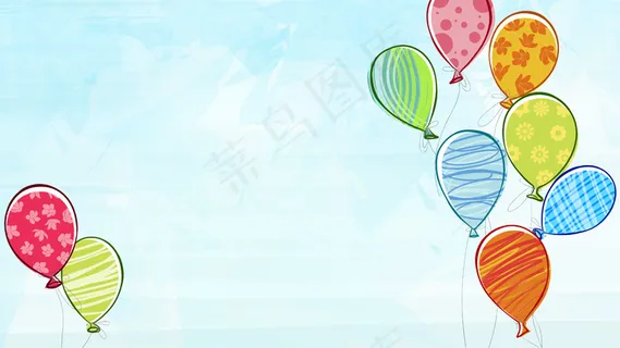 卡通风格气球素材