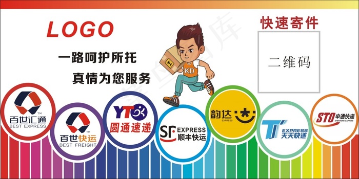 快递寄件cdr矢量模版下载