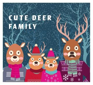 可爱手绘麋鹿