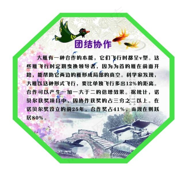 团结协作大雁精神展板(2756X2756(DPI:100))psd模版下载