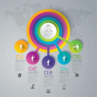 彩色圆环图表图片1