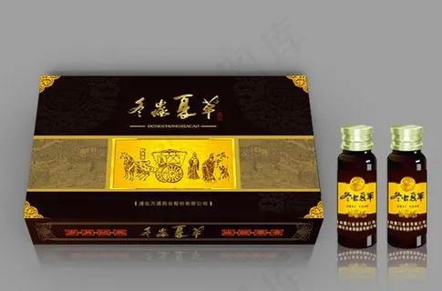 冬虫夏草包装盒（展开图）图片