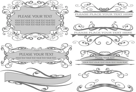 欧式线条边框02—矢量素材