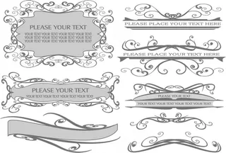 欧式线条边框02—矢量素材