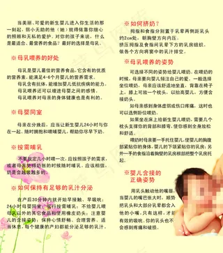 母婴两折页彩页宣传图片