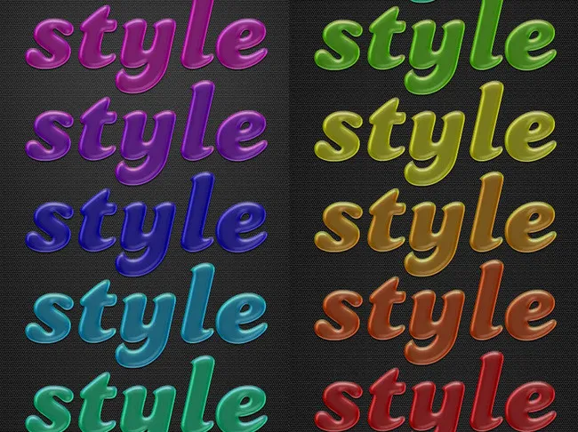 立体效果的糖果字体样式
