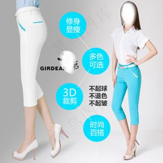 修身显瘦七分女裤直通车图