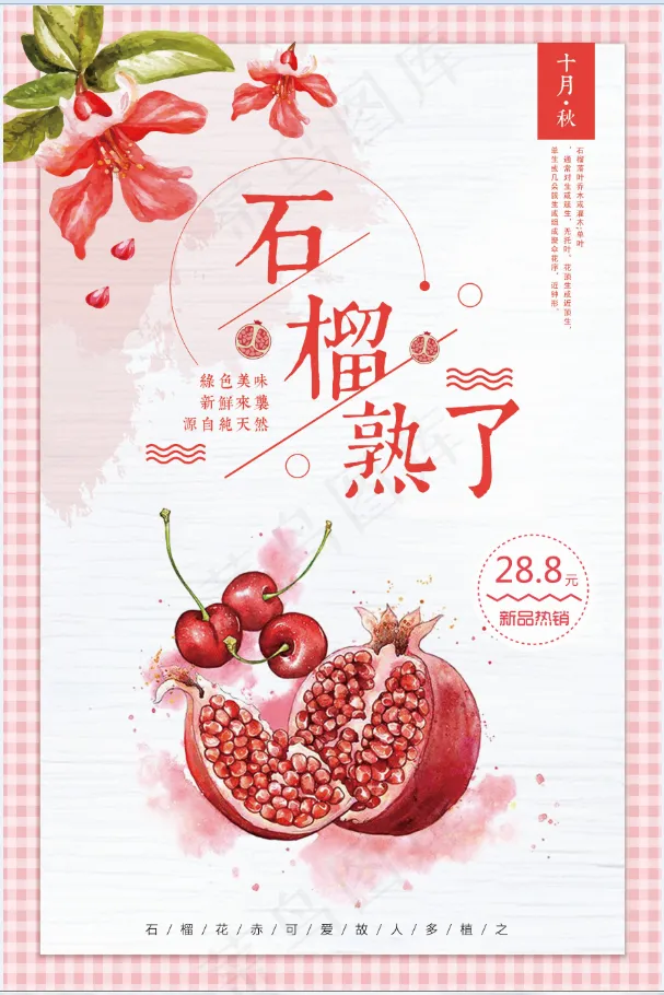 河阴石榴psd模版下载