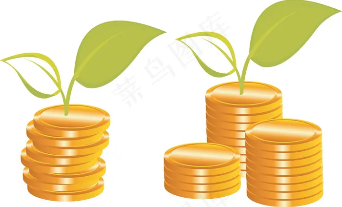 金融货币应用设计矢量素材