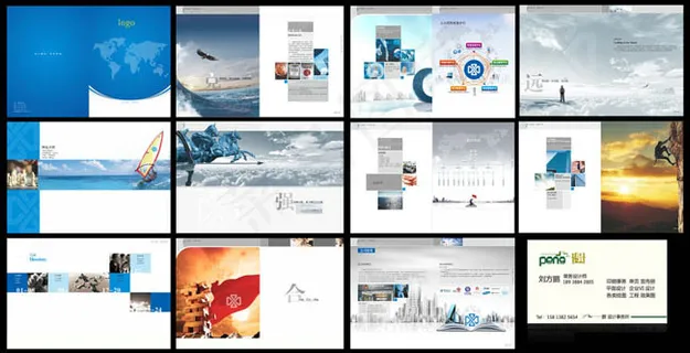 时尚企业宣传册设计矢量素材