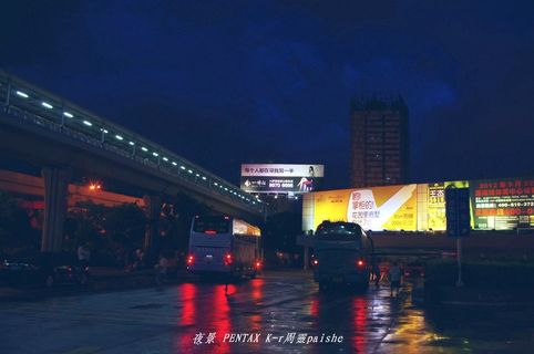 铁道夜景图片