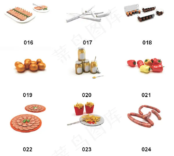 3D食物模型