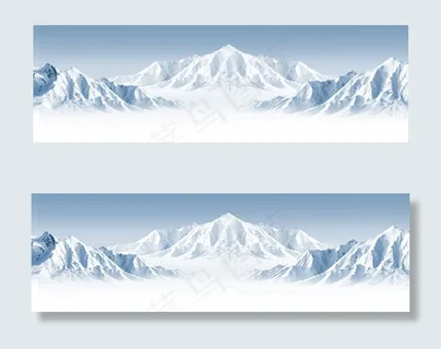 淘宝店铺雪山风景海报背景psd图片...
