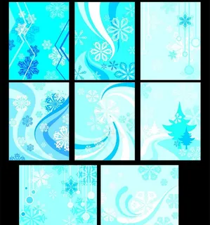 圣诞雪花蓝色背景矢量图片 圣诞雪花蓝色背景矢量图片
