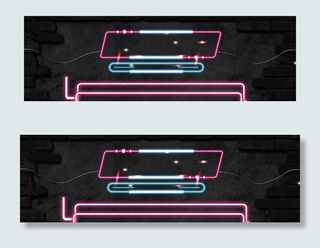 炫酷霓虹灯电商banner背景