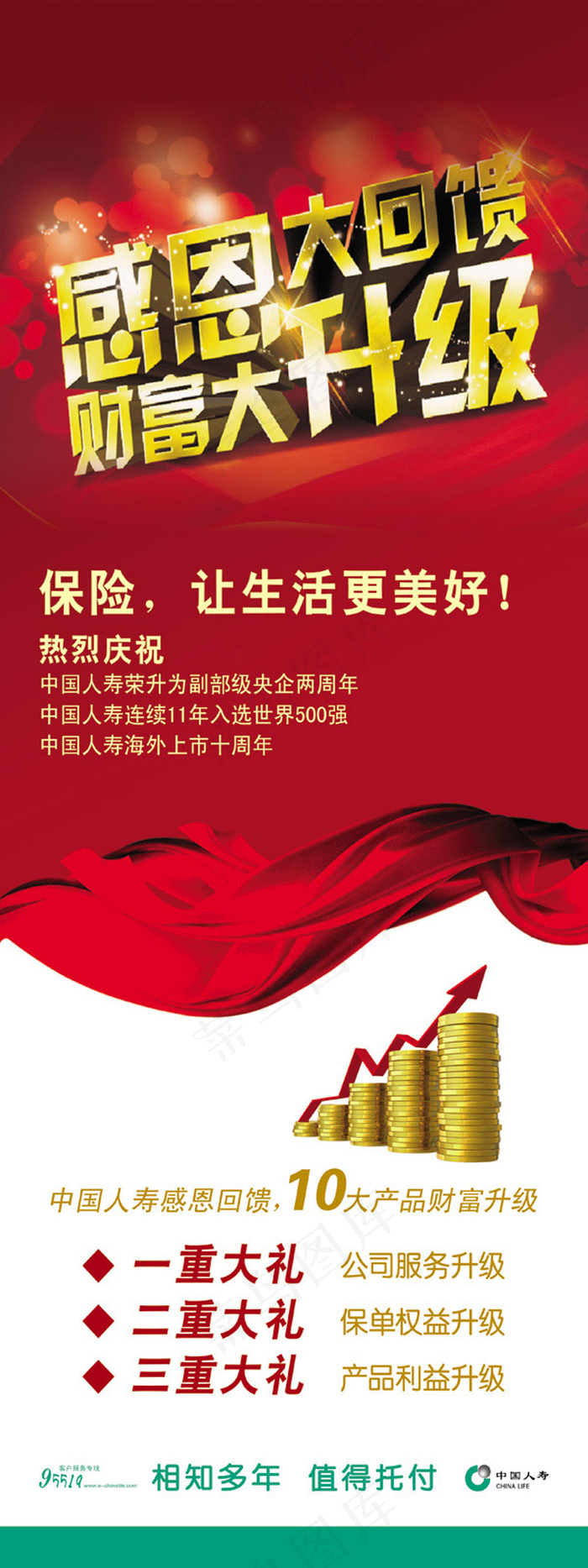 中国人寿展架psd模版下载
