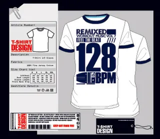 时尚的T恤设计矢量素材01