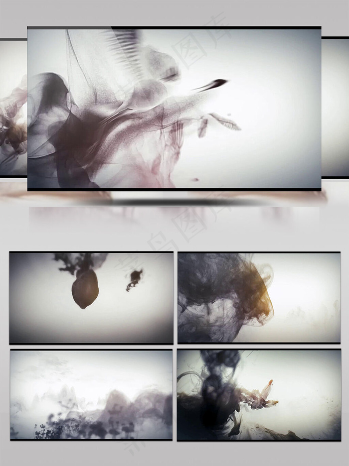 中国风水墨风景水墨国画中国风LED背景