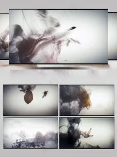 中国风水墨风景水墨国画中国风LED背景