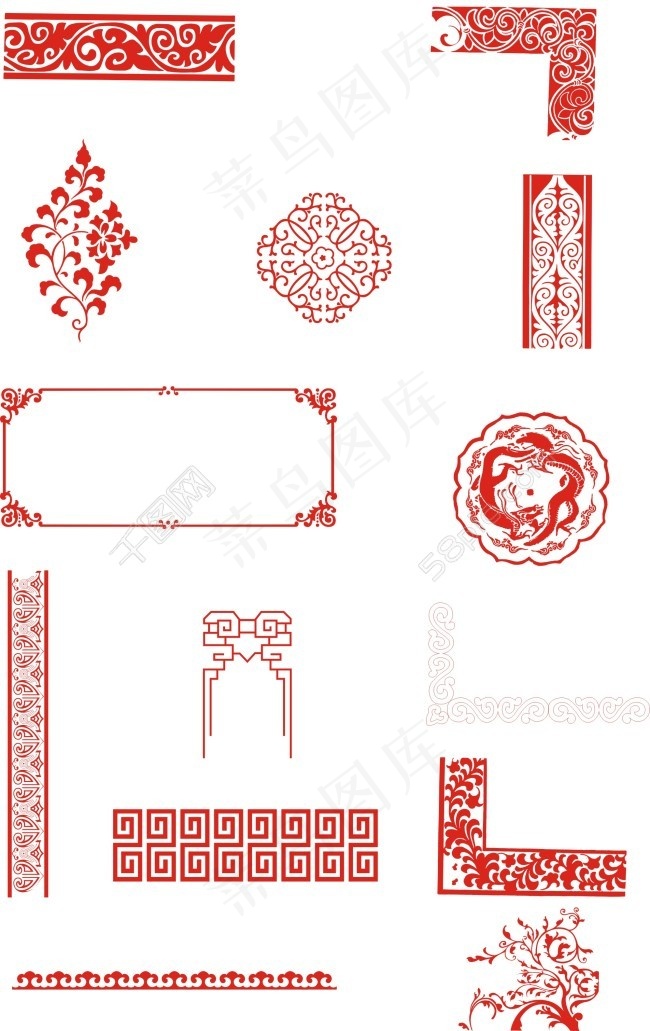 中国古典花纹矢量花纹 底纹