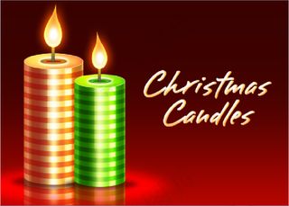 圣诞节蜡烛PSD免费下载