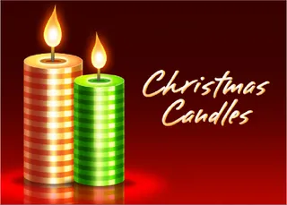 圣诞节蜡烛PSD免费下载