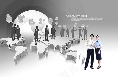 手拿地球模型的男女 手拿地球模型的男女