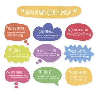 手绘气泡对话框素材