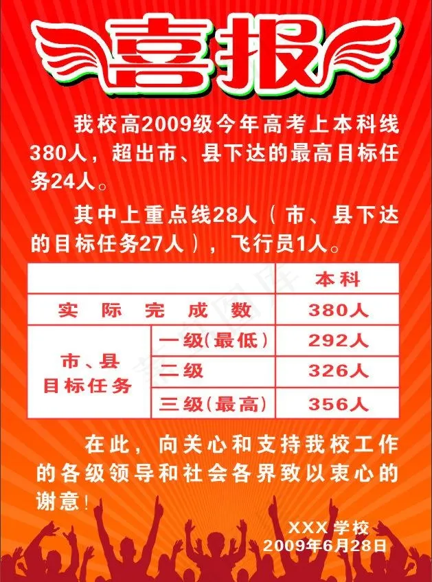 喜报图片cdr矢量模版下载