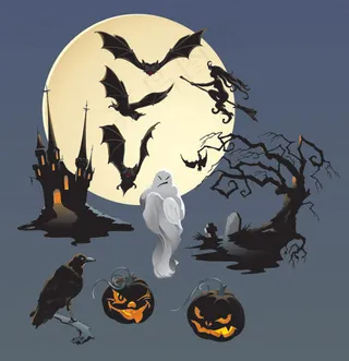 万圣节素材矢量图下载
