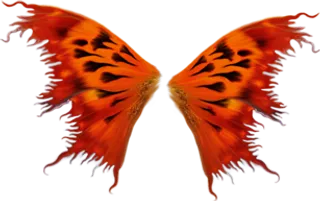 红色花蝴蝶翅膀电商视觉设计美工素材