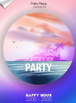 夏日海报背景图片