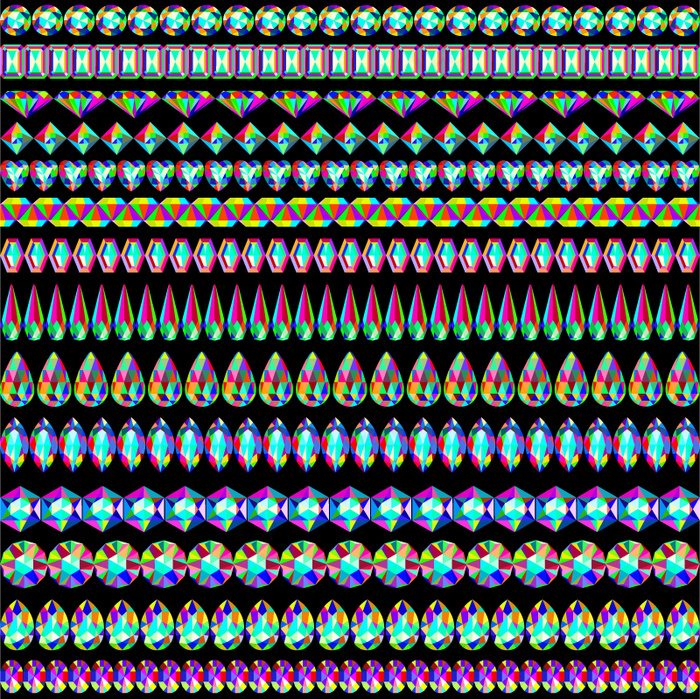 彩色钻石花边条eps,ai矢量模版下载